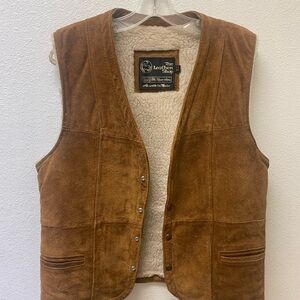 The Leather Shop Brown Suede Men's Vest size M